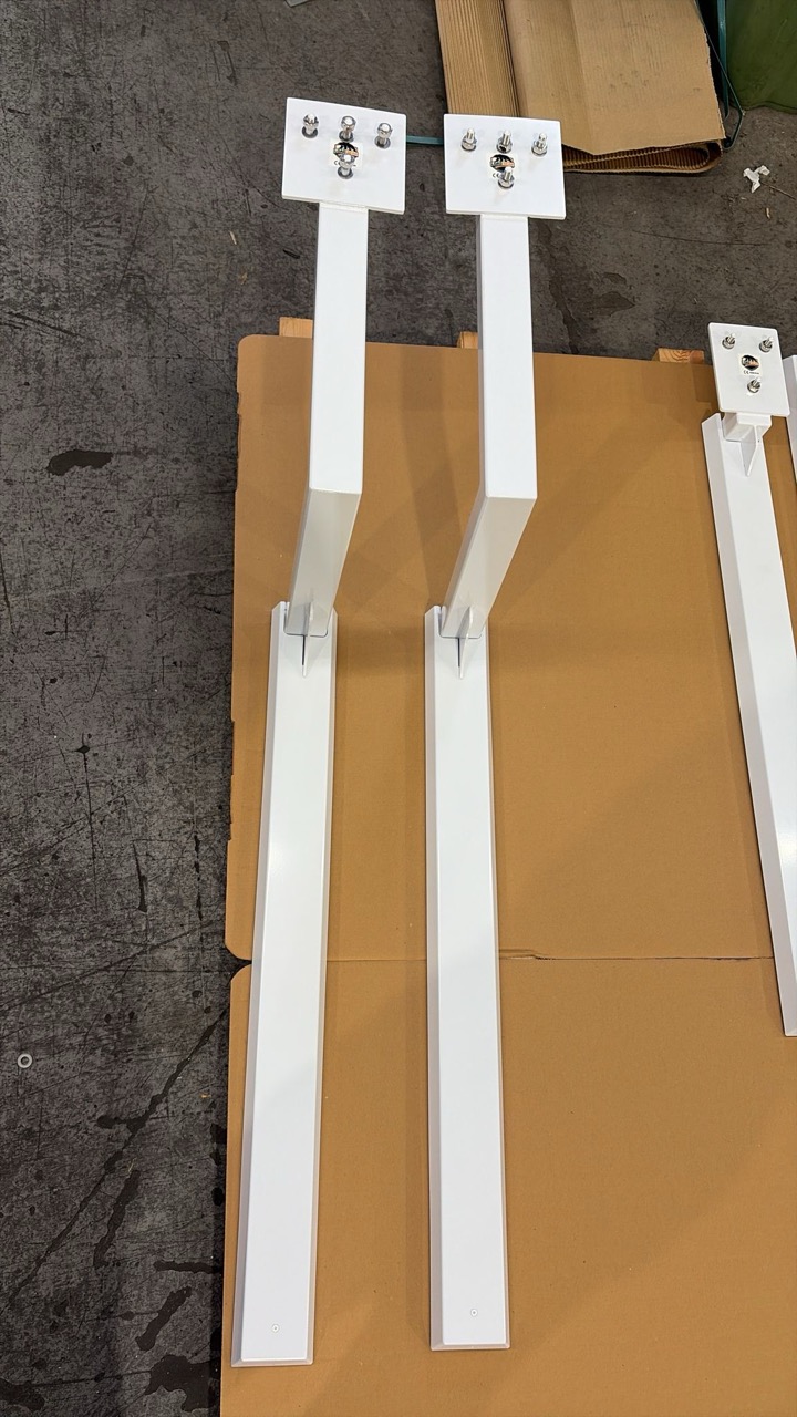 Matched pair, white powder coat